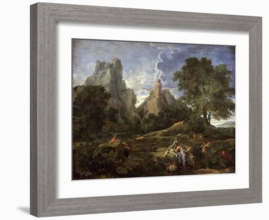 Landscape with Polyphemus, 1649-Nicolas Poussin-Framed Giclee Print