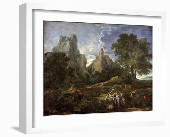 Landscape with Polyphemus, 1649-Nicolas Poussin-Framed Giclee Print