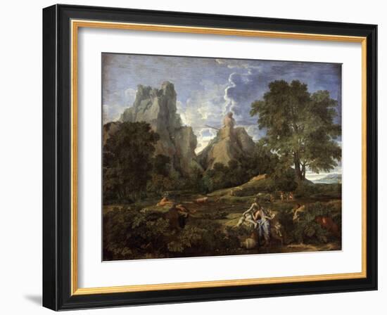 Landscape with Polyphemus, 1649-Nicolas Poussin-Framed Giclee Print