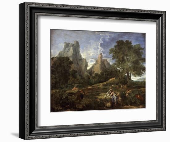 Landscape with Polyphemus, 1649-Nicolas Poussin-Framed Giclee Print