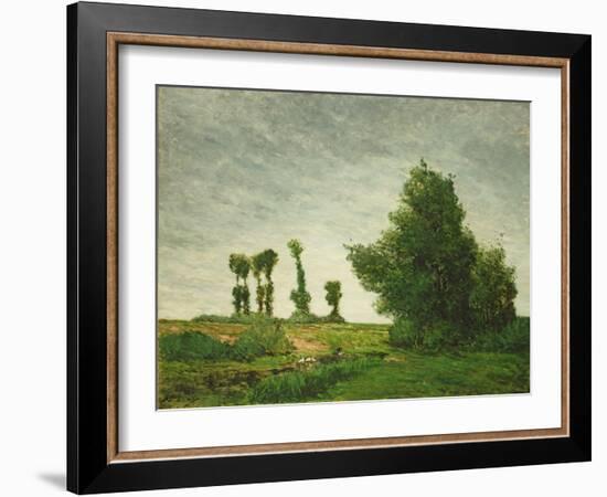 Landscape with Poplars, 1875-Paul Gauguin-Framed Giclee Print