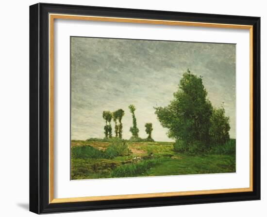 Landscape with Poplars, 1875-Paul Gauguin-Framed Giclee Print