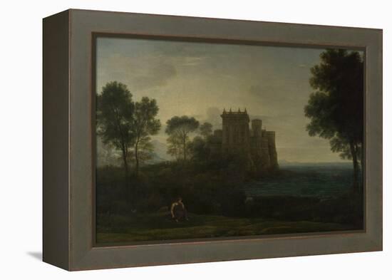 Landscape with Psyche Outside the Palace of Cupid (The Enchanted Castle), 1664-Claude Lorraine-Framed Premier Image Canvas