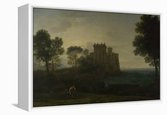 Landscape with Psyche Outside the Palace of Cupid (The Enchanted Castle), 1664-Claude Lorraine-Framed Premier Image Canvas