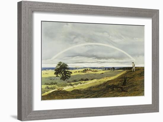 Landscape with Rainbow-Caspar David Friedrich-Framed Giclee Print