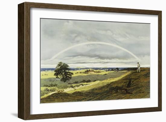 Landscape with Rainbow-Caspar David Friedrich-Framed Giclee Print