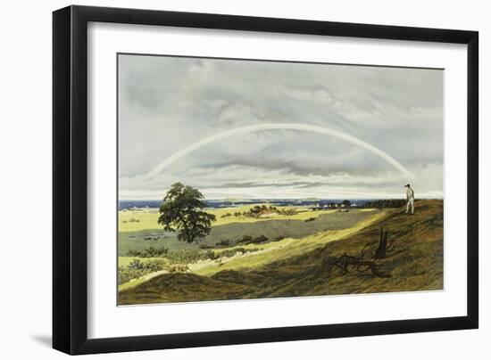 Landscape with Rainbow-Caspar David Friedrich-Framed Giclee Print