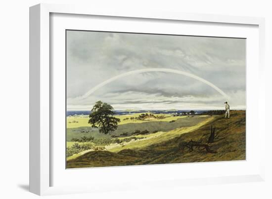 Landscape with Rainbow-Caspar David Friedrich-Framed Giclee Print