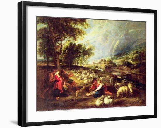 Landscape with Rainbow-Peter Paul Rubens-Framed Giclee Print