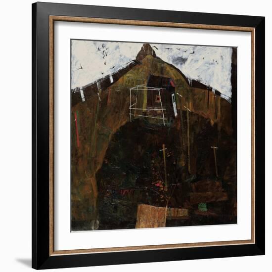 Landscape with Ravens, 1911-Egon Schiele-Framed Giclee Print