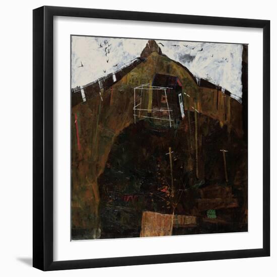 Landscape with Ravens, 1911-Egon Schiele-Framed Giclee Print