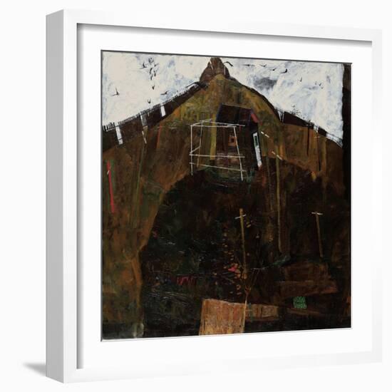 Landscape with Ravens, 1911-Egon Schiele-Framed Giclee Print