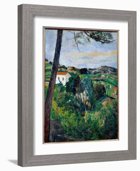 Landscape with Red Roofs or Pine a L'estaque Painting by Paul Cezanne (1839-1906) 1875 Sun. 0,73X0,-Paul Cezanne-Framed Giclee Print