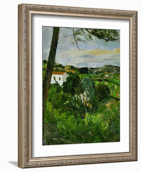 Landscape with Red Rooftops, Also Called Pine-Tree at L'Estaque, 1876-Paul Cézanne-Framed Giclee Print