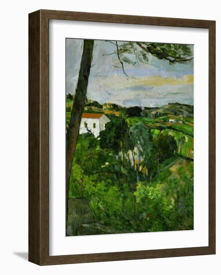 Landscape with Red Rooftops, Also Called Pine-Tree at L'Estaque, 1876-Paul Cézanne-Framed Giclee Print