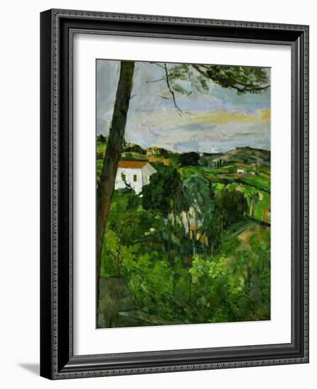 Landscape with Red Rooftops, Also Called Pine-Tree at L'Estaque, 1876-Paul Cézanne-Framed Giclee Print