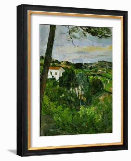 Landscape with Red Rooftops, Also Called Pine-Tree at L'Estaque, 1876-Paul Cézanne-Framed Giclee Print