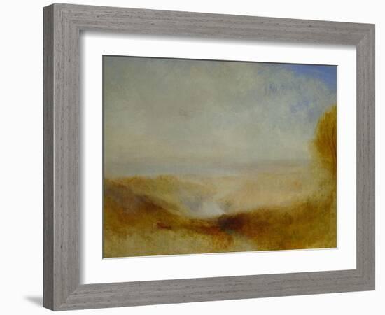 Landscape with river and a bay in the far background-Joseph Mallord William Turner-Framed Giclee Print