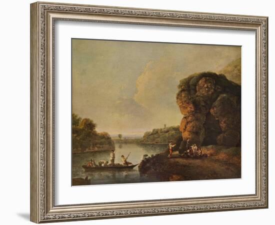 'Landscape, with River and Boats', c1758, (1938)-Richard Wilson-Framed Giclee Print