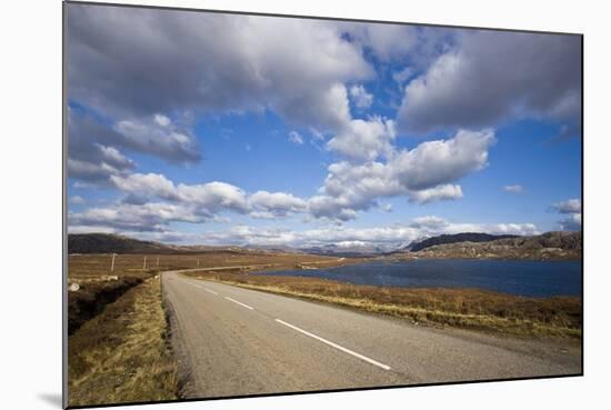Landscape with Road, Lake and Clouds,Scotland, United Kingdom-Stefano Amantini-Mounted Photographic Print