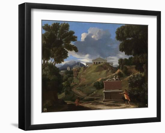 Landscape with Ruins, 1642-1647-Nicolas Poussin-Framed Giclee Print