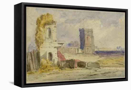 Landscape with Ruins-William Callow-Framed Premier Image Canvas