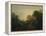 Landscape with Rustic Lovers, Two Cows and a Man on a Distant Bridge, C.1755-59 (Oil on Canvas)-Thomas Gainsborough-Framed Premier Image Canvas