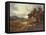 Landscape with Rustics and Donkeys on a Path-Thomas Gainsborough-Framed Premier Image Canvas