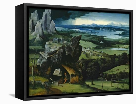 Landscape with Saint Jerome, 1516-1517-Joachim Patenir-Framed Premier Image Canvas