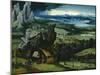 Landscape with Saint Jerome, 1516-1517-Joachim Patenir-Mounted Giclee Print