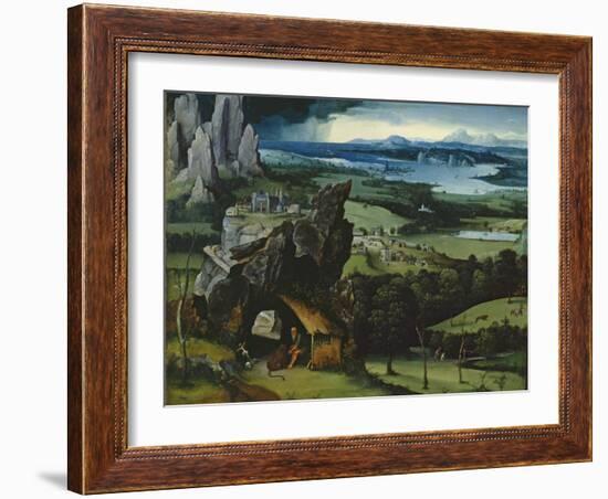 Landscape with Saint Jerome-Joachim Patinir-Framed Giclee Print