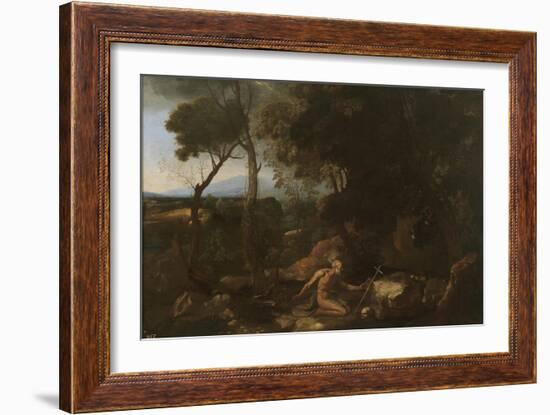 Landscape with Saint Paul the Hermit, 1638-Nicolas Poussin-Framed Giclee Print