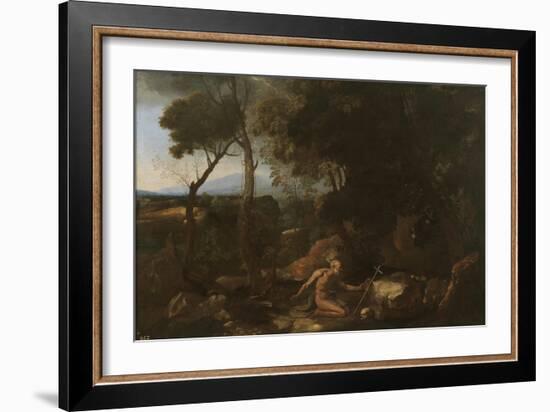 Landscape with Saint Paul the Hermit, 1638-Nicolas Poussin-Framed Giclee Print