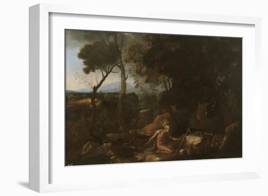 Landscape with Saint Paul the Hermit, 1638-Nicolas Poussin-Framed Giclee Print