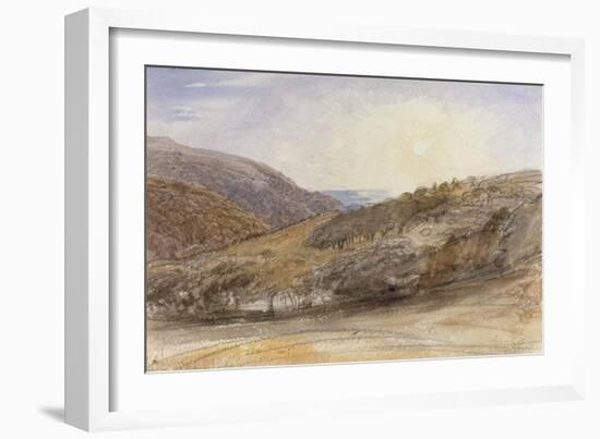 Landscape with Setting Sun, Devon-Samuel Palmer-Framed Giclee Print