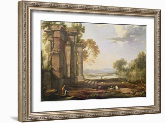 Landscape with Setting Sun-Pierre Patel-Framed Giclee Print