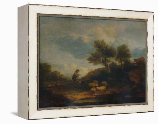 'Landscape with Sheep', 18th century, (1935)-Thomas Gainsborough-Framed Premier Image Canvas
