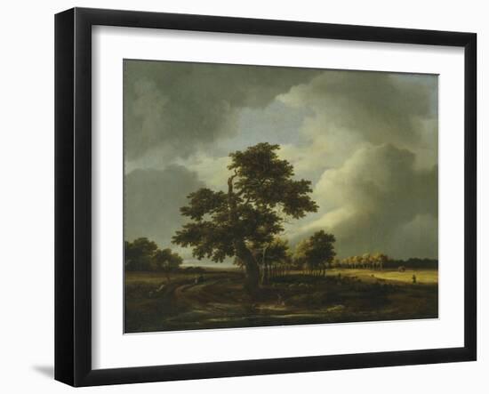 Landscape with Shepherds and Peasants-Jacob Van Ruysdael-Framed Giclee Print