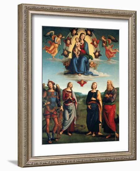 Landscape with Silvia and Satyr-Perugino-Framed Giclee Print