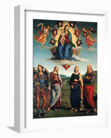 Landscape with Silvia and Satyr-Perugino-Framed Giclee Print