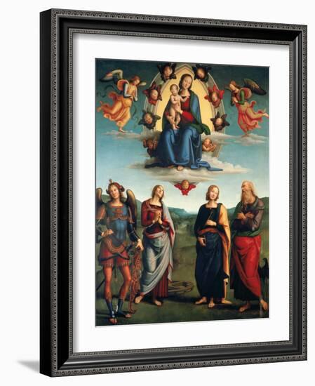 Landscape with Silvia and Satyr-Perugino-Framed Giclee Print