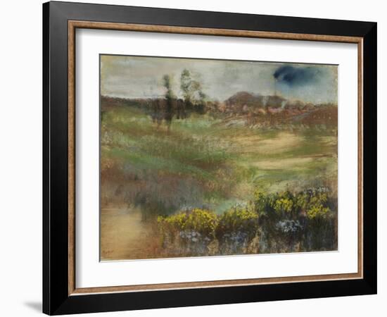 Landscape with Smokestacks, C.1890-Edgar Degas-Framed Giclee Print