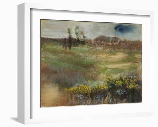 Landscape with Smokestacks, C.1890-Edgar Degas-Framed Giclee Print