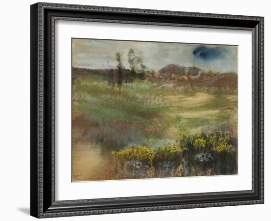 Landscape with Smokestacks, C.1890-Edgar Degas-Framed Giclee Print