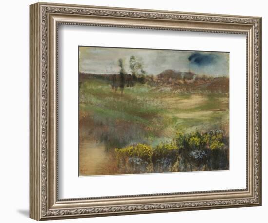 Landscape with Smokestacks, C.1890-Edgar Degas-Framed Giclee Print