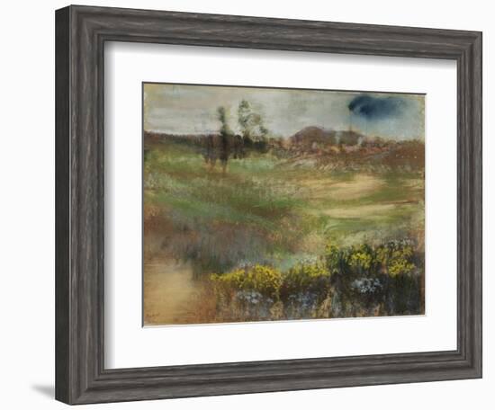 Landscape with Smokestacks, C.1890-Edgar Degas-Framed Giclee Print