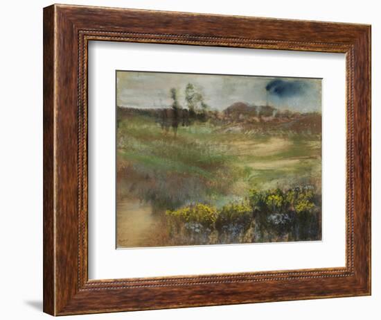 Landscape with Smokestacks, C.1890-Edgar Degas-Framed Giclee Print