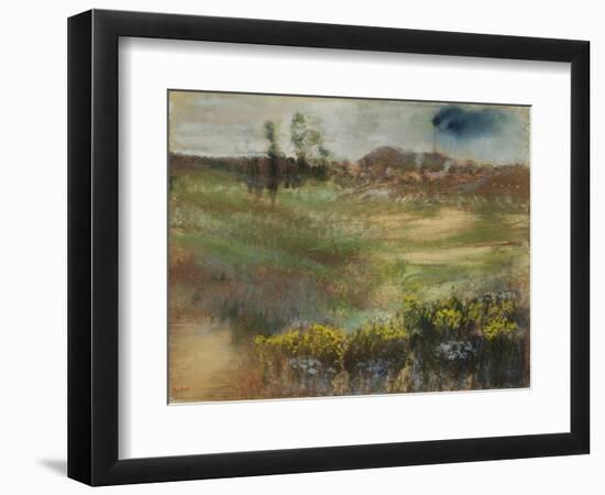 Landscape with Smokestacks, C.1890-Edgar Degas-Framed Giclee Print