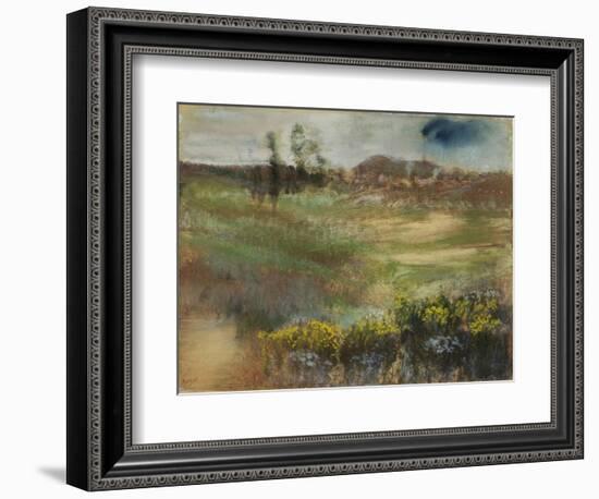 Landscape with Smokestacks, C.1890-Edgar Degas-Framed Giclee Print