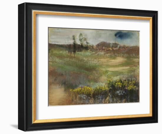 Landscape with Smokestacks, C.1890-Edgar Degas-Framed Giclee Print